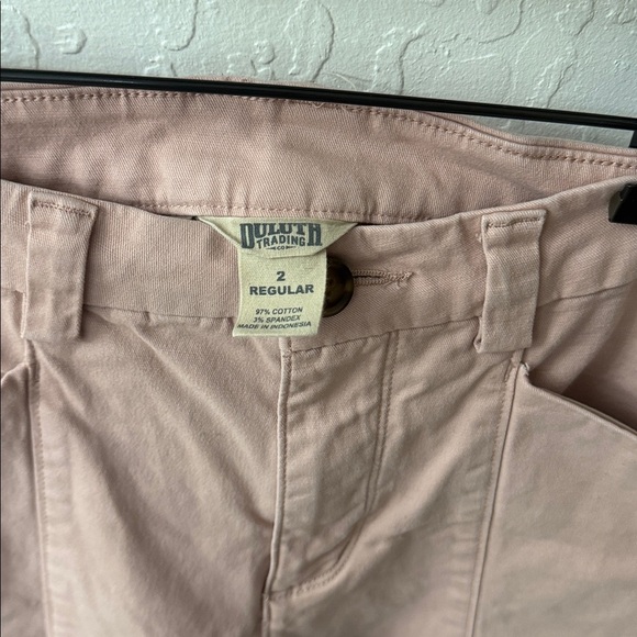 Duluth Trading Company Workday Warrior Chino Wide Leg Crop Pants Pink 2 Reg - Picture 6 of 7